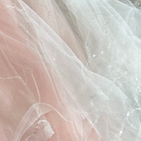 150 Girls Pink Princess Flower Girl Dress Tulle Layers Satin Bodice Pearls Fancy - Picture 3 of 7